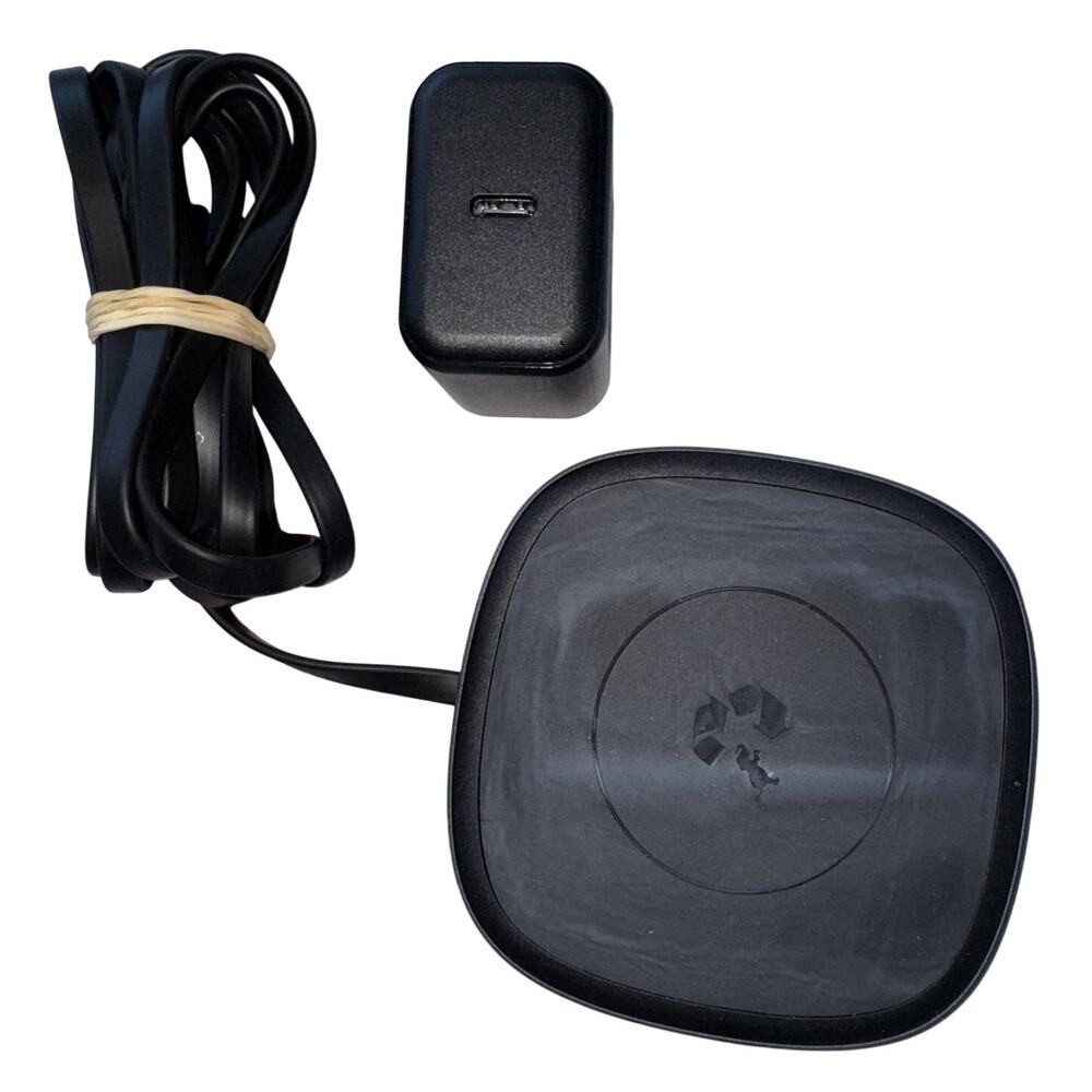 WIRELESS CHARGER PAD USB C FAST CHARGING DOCK BLACK WITH POWER ADAPTER CABLE